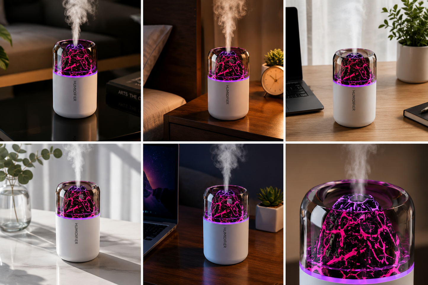 Rustgevende Slaap Humidifier – Nachtlamp & Luchtbevochtiger