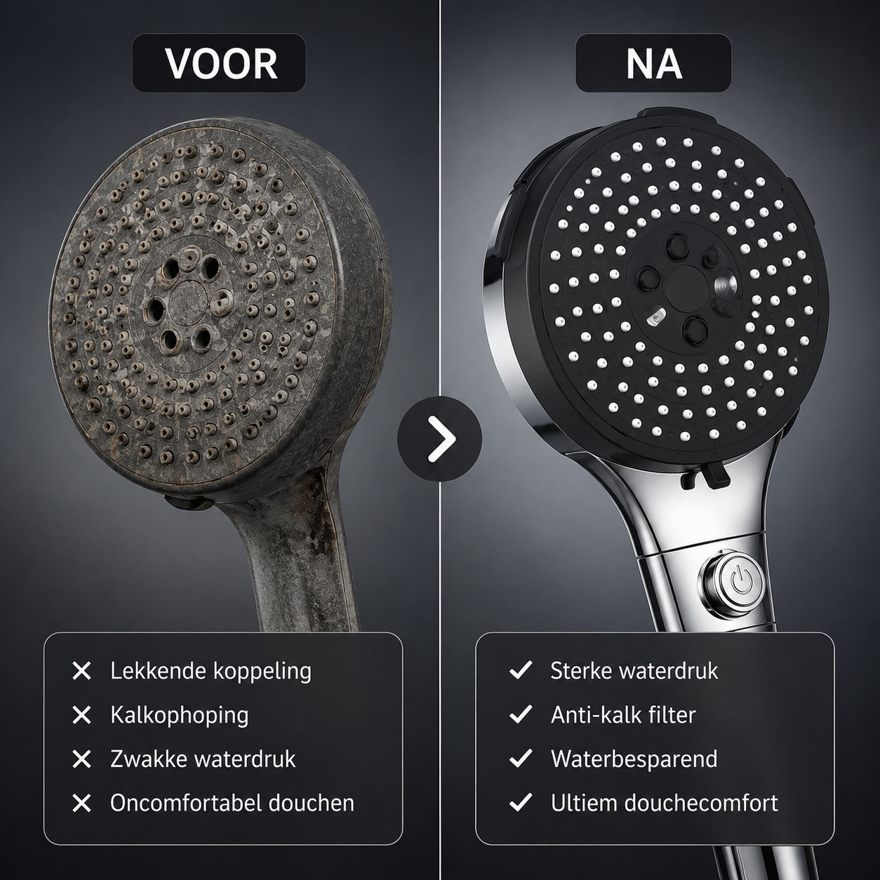 Douchekop met Filter – 6 Straalstanden voor Dagelijks Douchecomfort